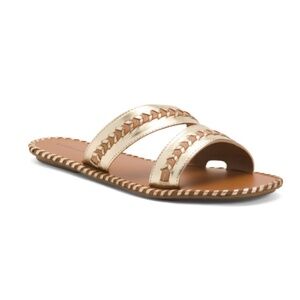 NWT Lucky Brand real Leather Zanora Flat Sandals